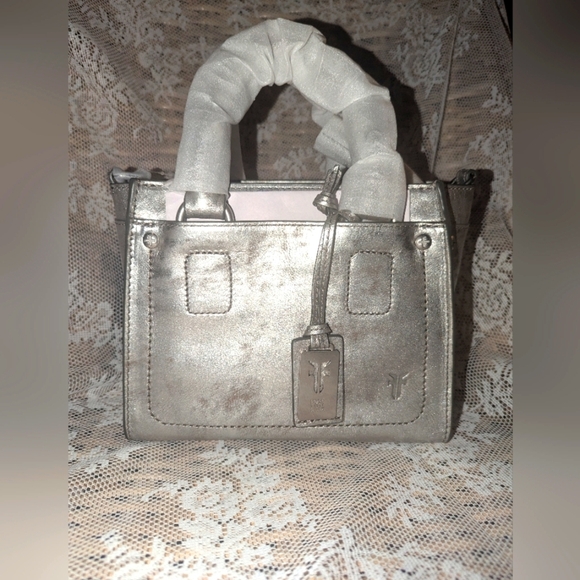 Frye Handbags - Frye Metallic Leather Mini Satchel Tote – Authentic